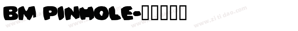 BM pinhole字体转换